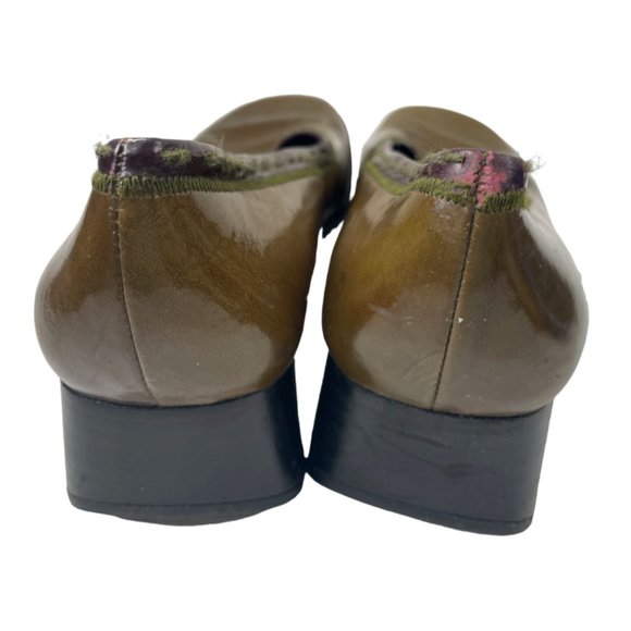 Vintage Mezlan Women's Tan Patent Leather Square Toe Heels Size 8.5M - Picture 6 of 9